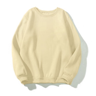Áo Sweater Nỉ Trơn Màu Kem Nam Nữ Unisex, Form Rộng Chất Nỉ Bông Cao Cấp size 35-70kg.
