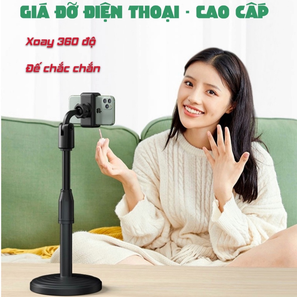 Giá Đỡ Điện Thoại Xoay 360 Độ Thông Minh Hợp Kim + Nhựa Siêu Bền Điều Chỉnh Góc Nhìn Học Tập, Xem Phim - 1 Đổi 1