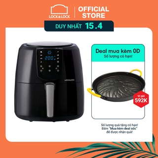 Nồi Chiên Không Dầu Lock&Lock Jumbo Plus Air Fryer 5.2L Màu-đen EJF357BLK
