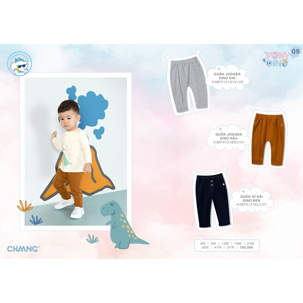 Chaang Quần jogger cotton cho bé nhiều màu AW2021D11