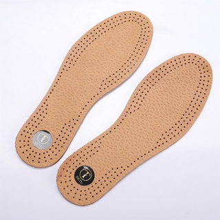 Cặp lót giày da bò DETU thoáng khí LOT16 (Nâu Nhạt/Nâu Đậm)