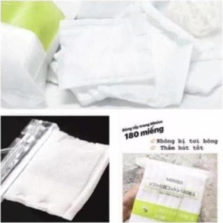 (HP901) - Bông miniso Nhật 180 miếng(cherri)