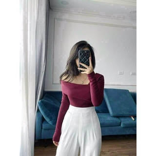 Áo kiểu lệch vai - áo trễ vai 1 bên