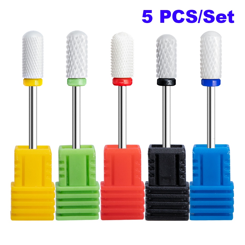 Bộ 5 Đầu Mài Sứ Dũa Phá Mũi Khoan Sứ 3 / 32 Inches Chuyên Dụng Làm Móng