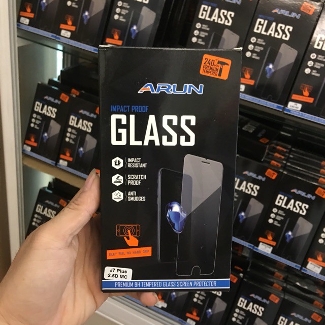Cường lực Samsung J7 Plus chính hãng Arun