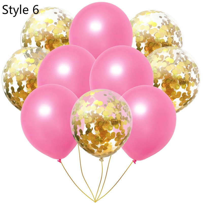 Set 10 bong bóng latex 12 inch màu vàng hồng trang trí tiệc cưới/sinh nhật