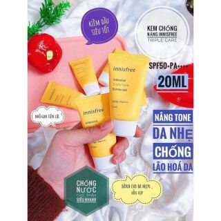 😊😊😊kem chống nắng innisfree perfect uv protection cream triple care spf 50+ mini