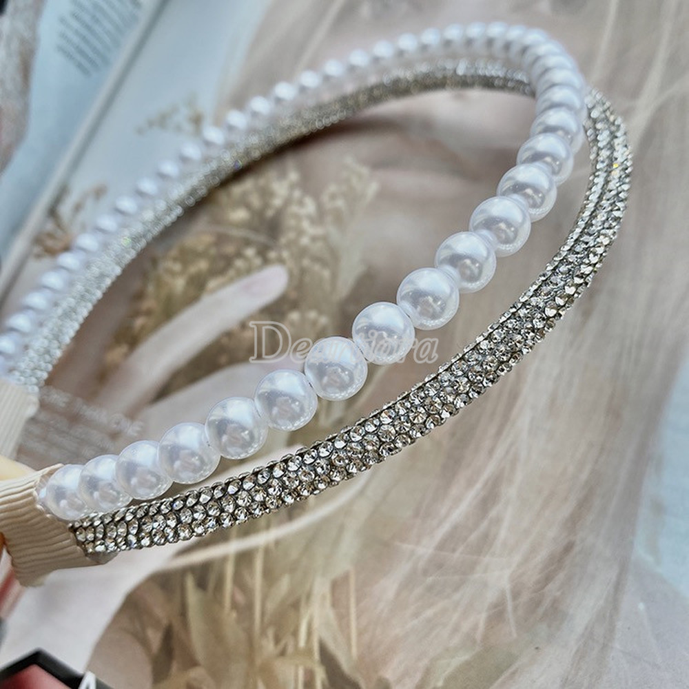 Cài Tóc Đính Đá Ngọc Trai Thời Trang Dành Cho Nữ