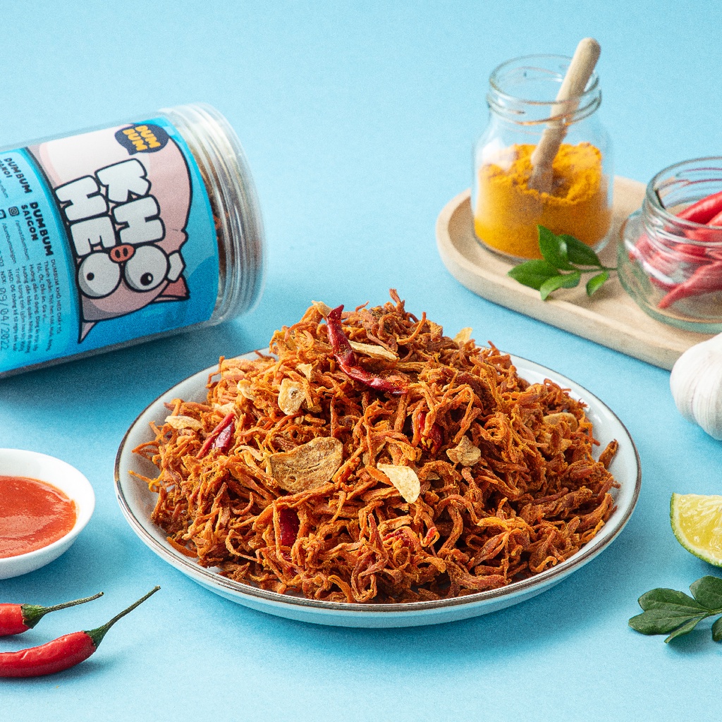 Khô heo cháy bơ tỏi DumBum đồ ăn vặt Hà Nội size nhỏ