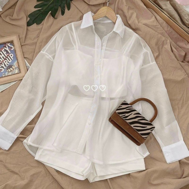 SET ÁO SƠ MI - QUẦN SHORT - ÁO 2 DÂY