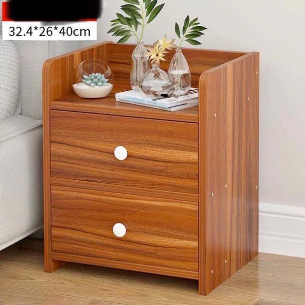 Hộc Tủ Đầu Giường, Kệ Tủ Đầu Giường Gỗ Ép MDF 2 Ngăn Kéo, Nhỏ Gọn Siêu Tiện Dụng Cho Căn Phòng Của Bạn