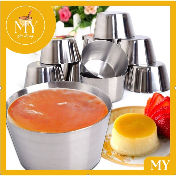 Khuôn làm bánh flan,Làm Đá ,Rau Câu inox 304( 7cm ) chén inox đựng nước sốt nướng BBQ không gỉ