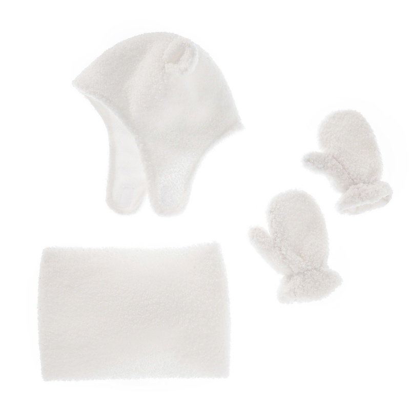 Bộ 3 Găng Tay + Mũ + Khăn Choàng + Găng Tay Giữ Ấm Mùa Đông Thiết Kế Dễ Thương