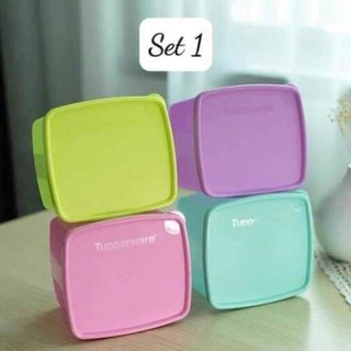Set 4 hộp Tupperware ngăn mát (600ml)