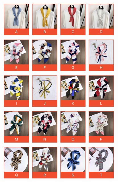 Khăn thời trang công sở thắt nơ cổ áo sơ mi - Maben