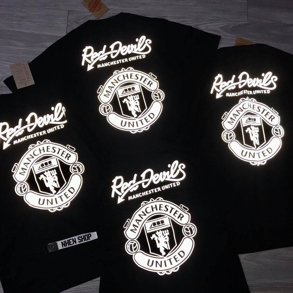 Áo thun phản quang MU quỉ đỏ Man United bóng đá bản to sỉ sll 60k ATPQ2