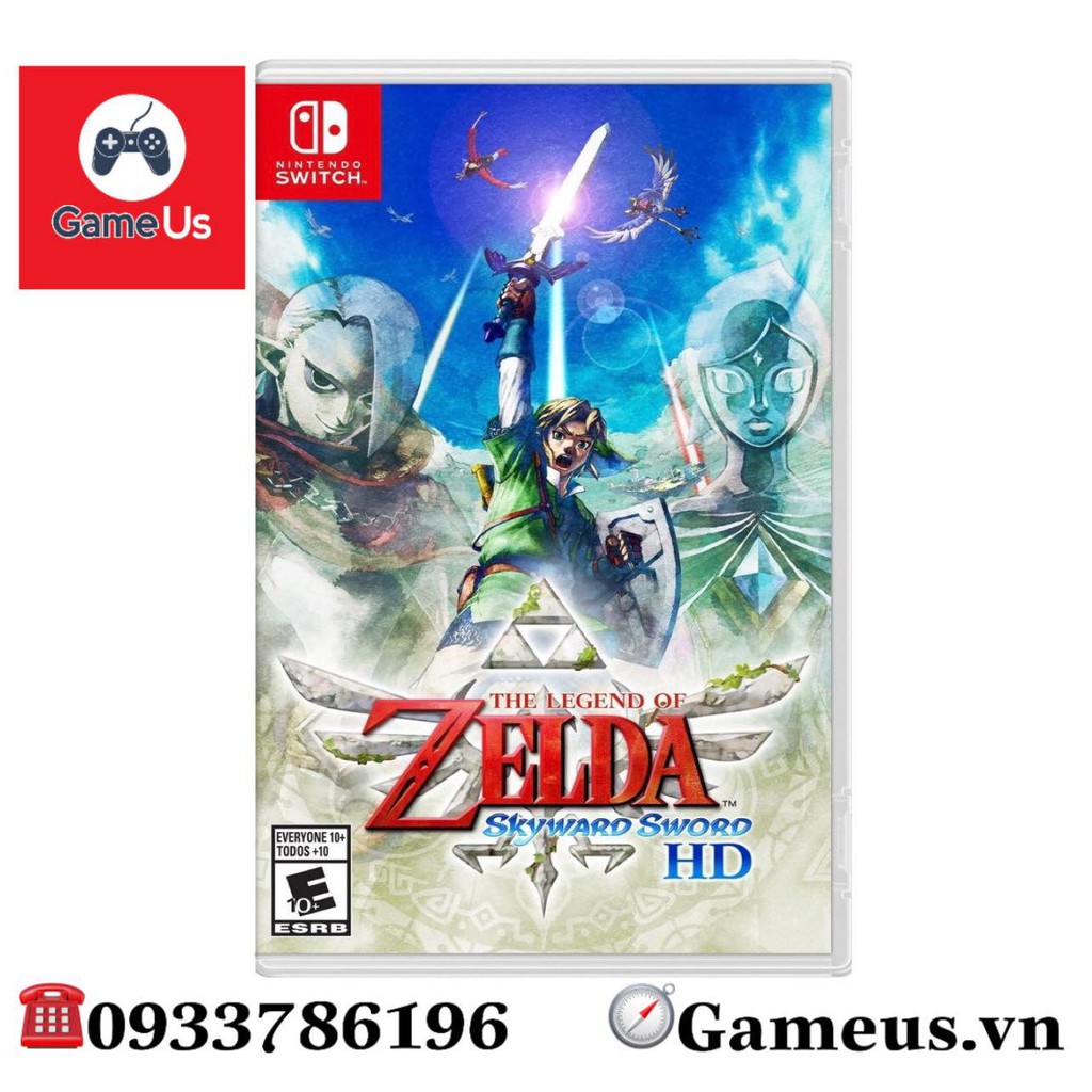 Game Nintendo Switch : The Legend of Zelda Skyward Sword HD Hệ US