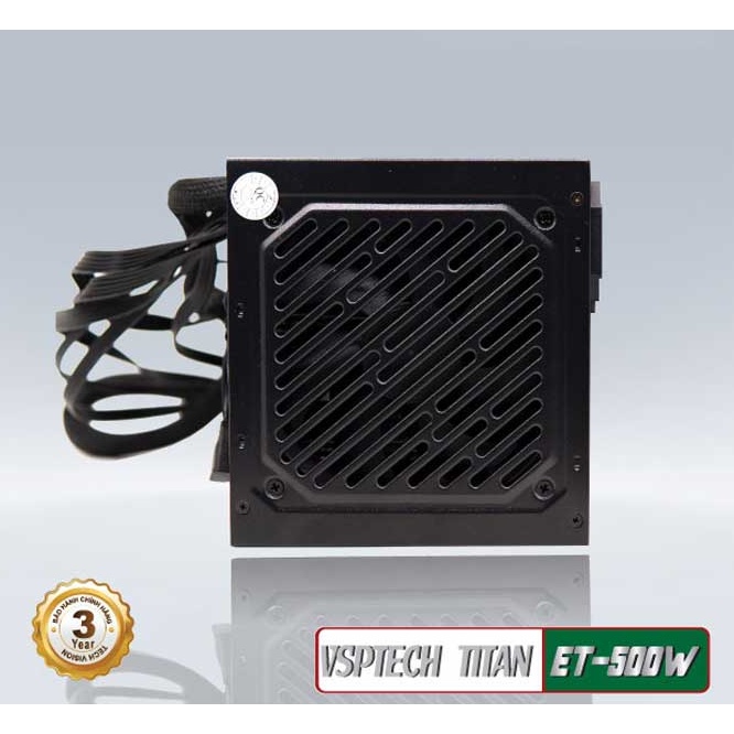 Nguồn VSP Titan ET ATX 500W LED + Dây Nguồn NEW