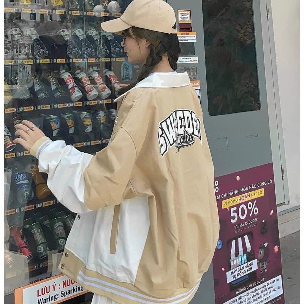 Áo khoác dù unisex SWD cổ bẻ chuẩn form kiểu dáng bomber