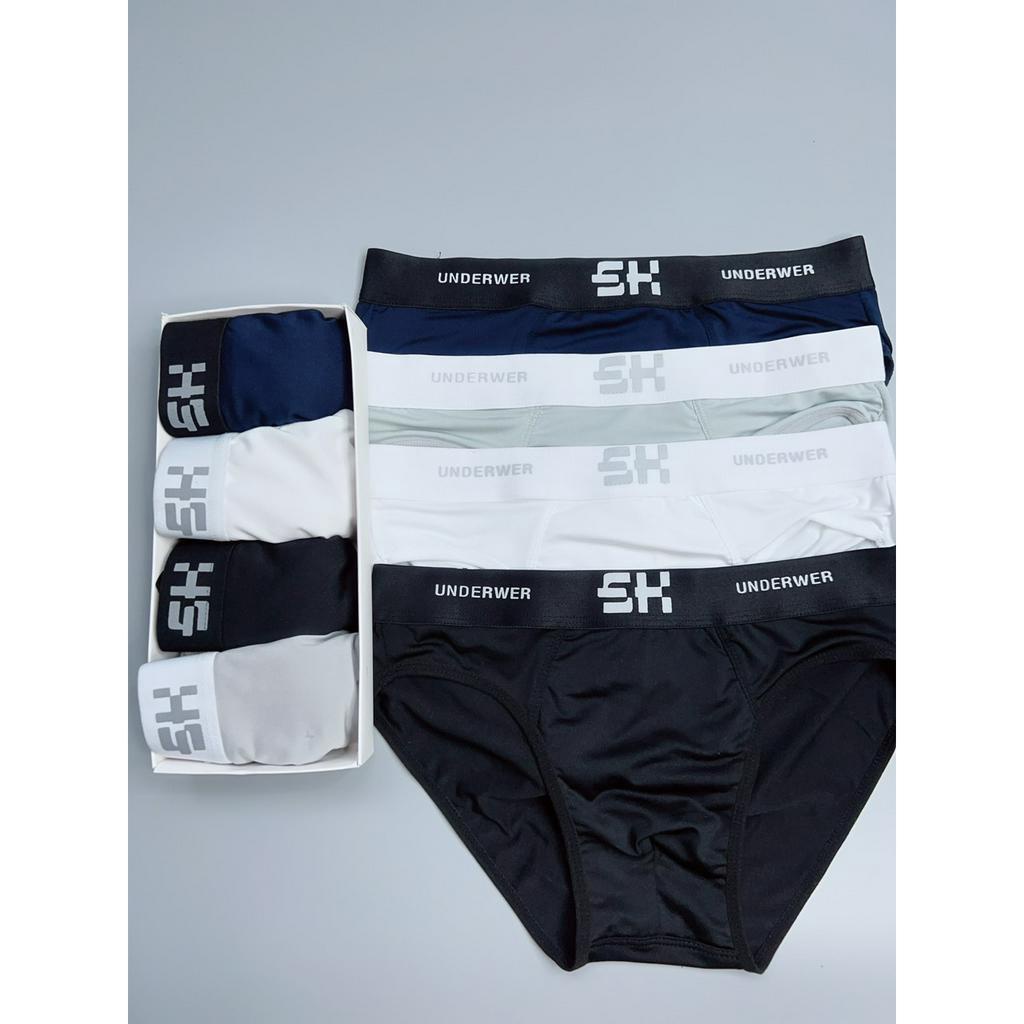 COMBO 4 CÁI QUẦN LÓT NAM TAM GIÁC COTTON CAO CẤP CO DÃN 4 CHIỀU CỰC THOÁNG MÁT.