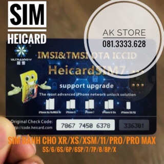 Sim Ghép Thần Thánh Heicard Cho iHPhone Lock Fix Full Như Quốc Tế Từ  iPhone SE Đến 12 PRO MAX