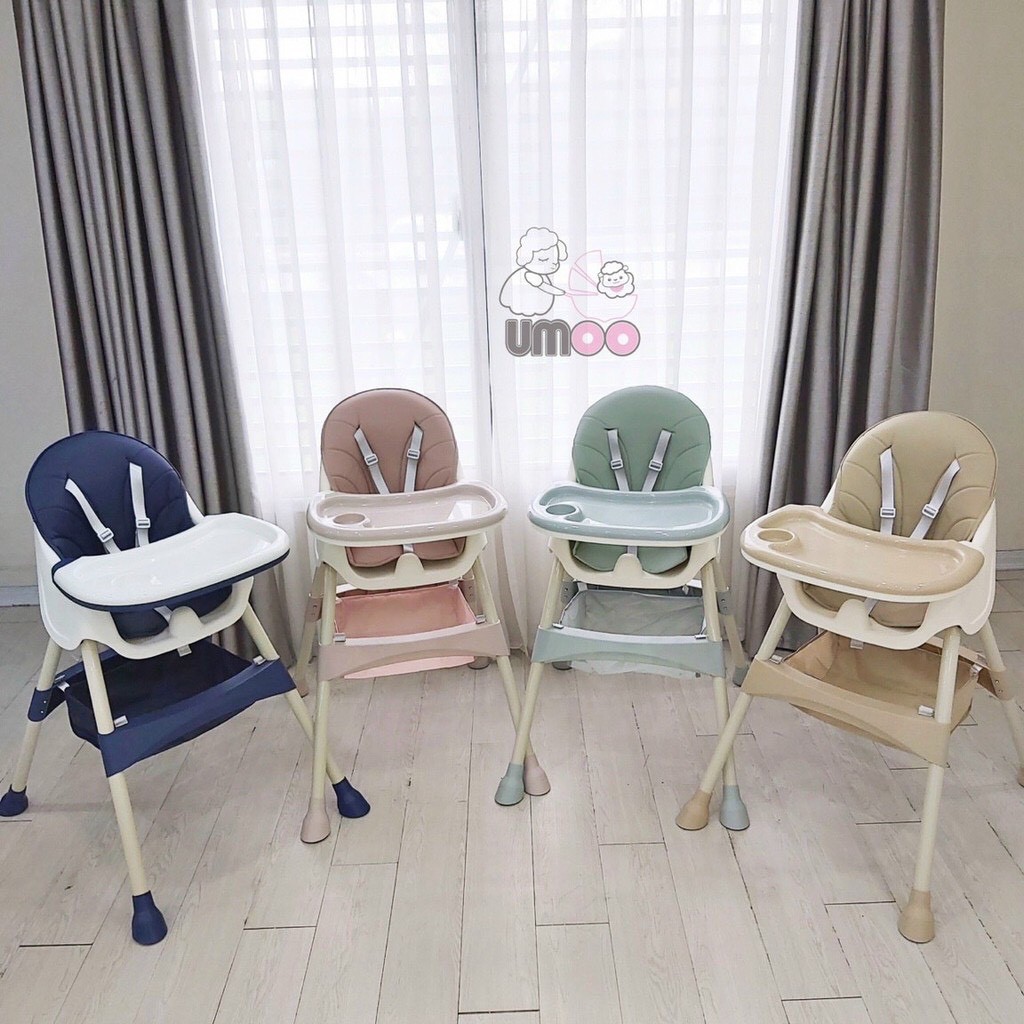 Ghế ăn Dặm Chính Hãng UMoo Đa Chức Năng có đệm cho bé