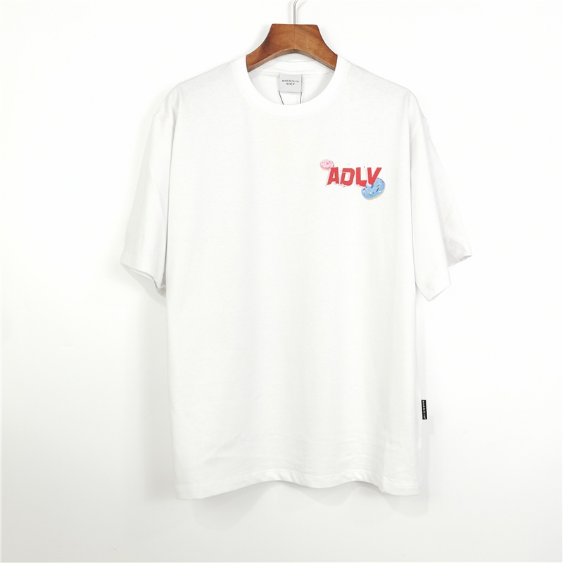 ADLV Áo Thun Cotton Ngắn Tay Dáng Rộng Họa Tiết Chữ Hoạt Hình Thời Trang Cho Nam Nữ