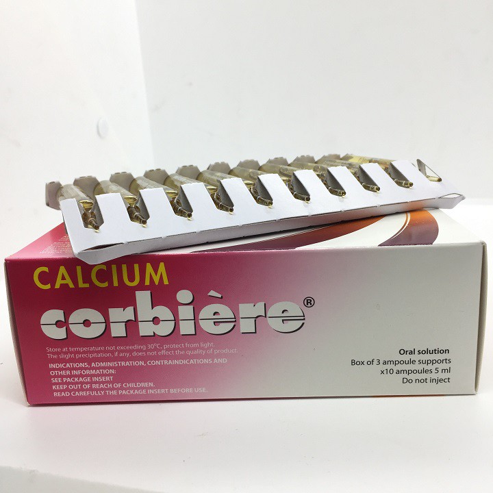 Calcium Corbiere bổ sung canxi hộp 30 ống 5ml