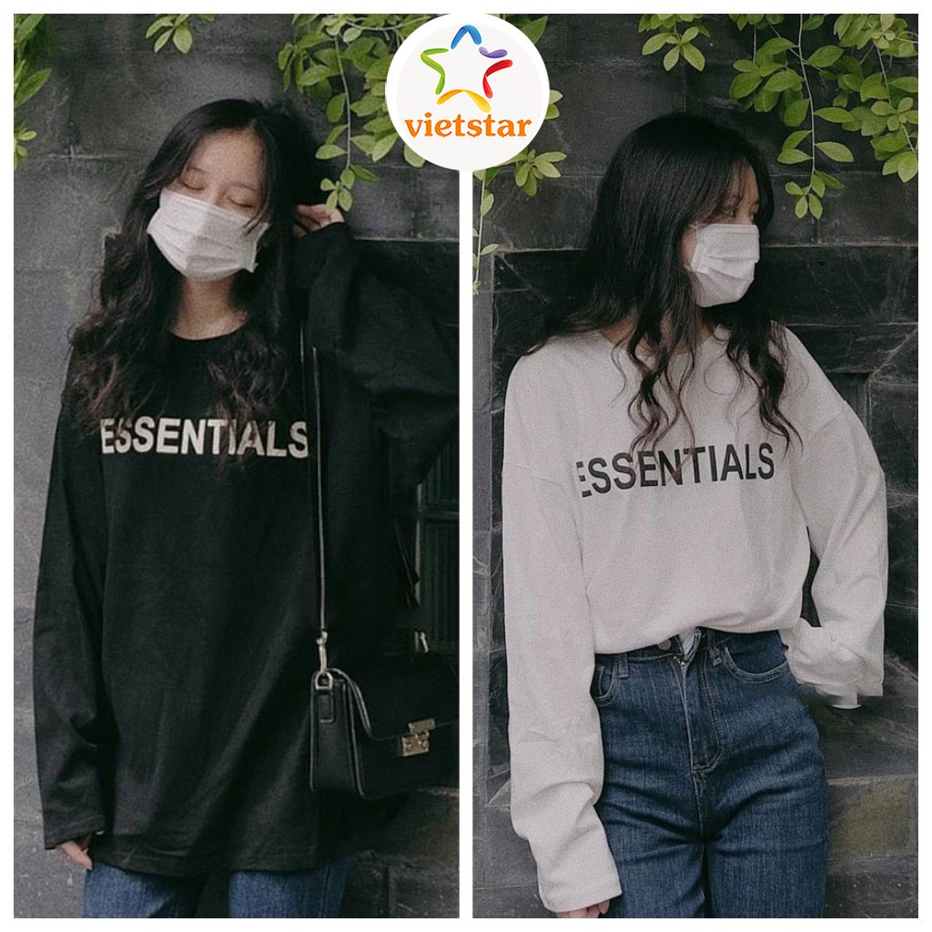 Áo thun dài tay ESSENTI áo phông Unisex cotton hot trend_VIETSTAR