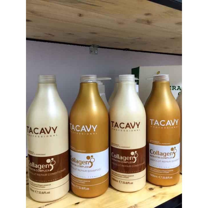 Cặp Dầu Gội Xả TACAVY 1000ml | Giảm Gãy Rụng, Phục Hồi Tóc Hư Tổn, Khô Xơ | Hàng Chính Hãng