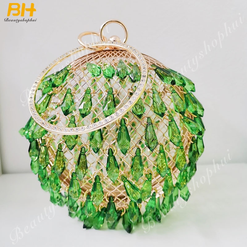 Túi Đựng Thức Ăn Hình Tròn Nhỏ Bằng Acrylic Hình Giọt Nước Nhiều Màu Sắc Tiện Dụng