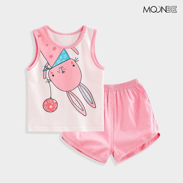 [Mã FAMANU84 giảm 10% đơn 0đ] Bộ ba lỗ thun cotton Thỏ Cute cho bé trai, bé gái size đại đến 40kg