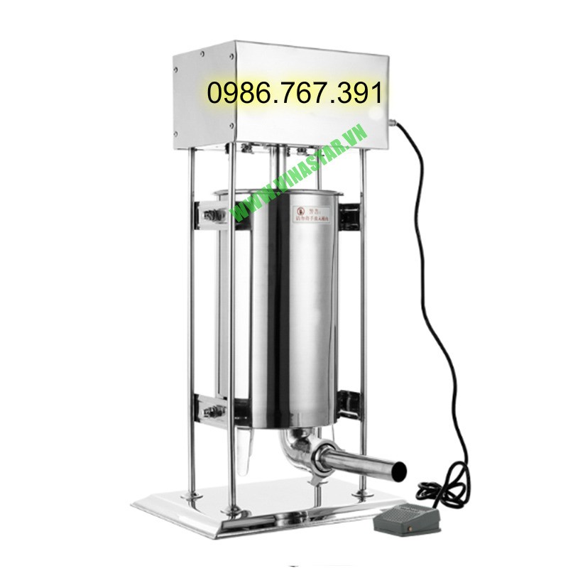 Máy đùn xúc xích 10l chạy điện, làm xúc xích, lạp xưởng, KÈM ẢNH THẬT