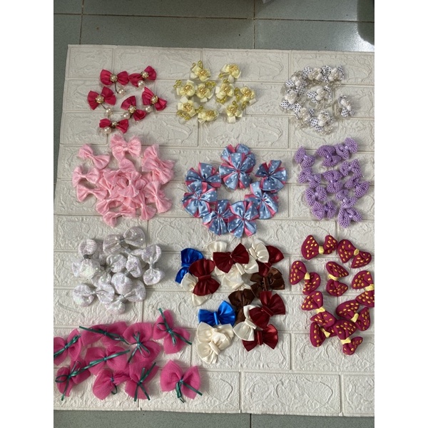 Nơ, hoa Bán cân  dùng để trang trí đính áo kiểu , áo đầm , làm HandMade