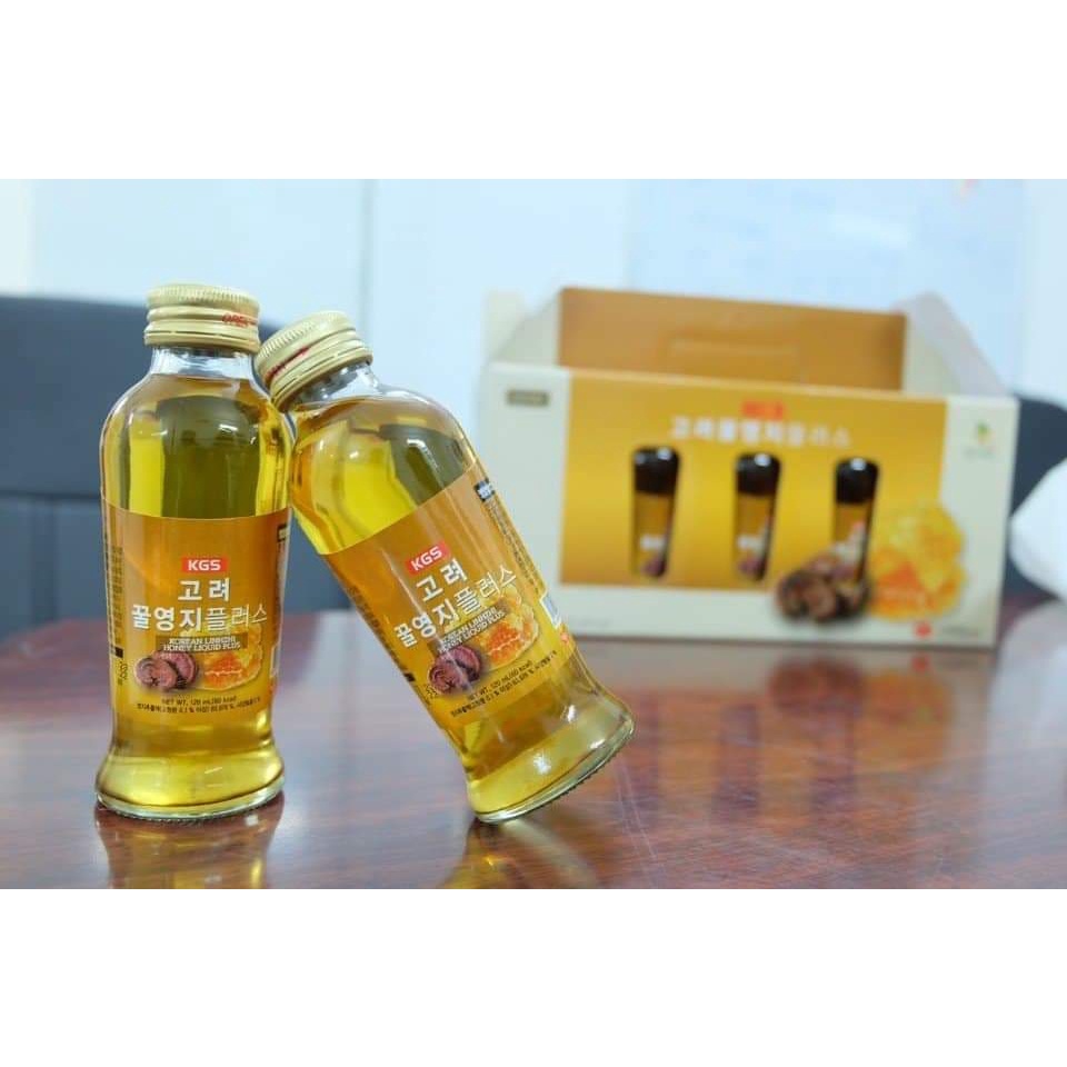 Nước mật ong linh chi kgs hàn quốc 10 chai x120ml - chai thủy tinh - ảnh sản phẩm 3