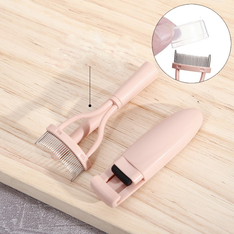 Bộ đôi lược chải tơi mi và bấm mi nhỏ mini Eyelash curler and eyelash comb Malian