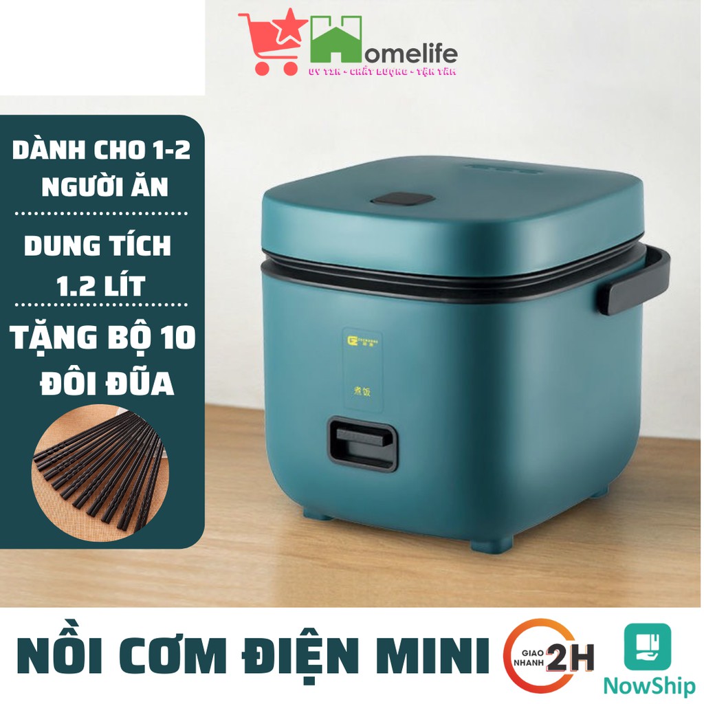 Nồi Nấu Cơm Điện Mini JIASHI 1,2L, Nấu Cháo, Hầm, Hấp Luộc Tiện Lợi Cho Gia Đình