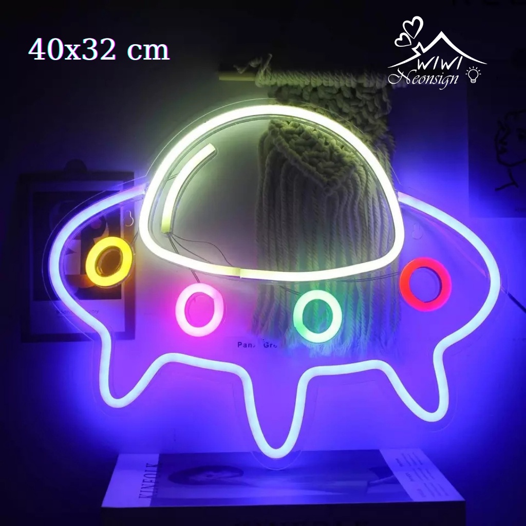 Đèn led neon hình trang trí treo tường decor phòng ngủ, góc làm việc 50 mẫu đẹp