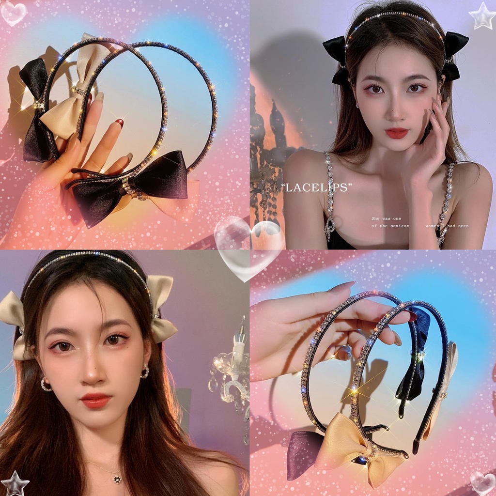 Băng Đô Cài Tóc Bằng Gỗ Đính Nơ Phong Cách Hàn Quốc Thời Trang