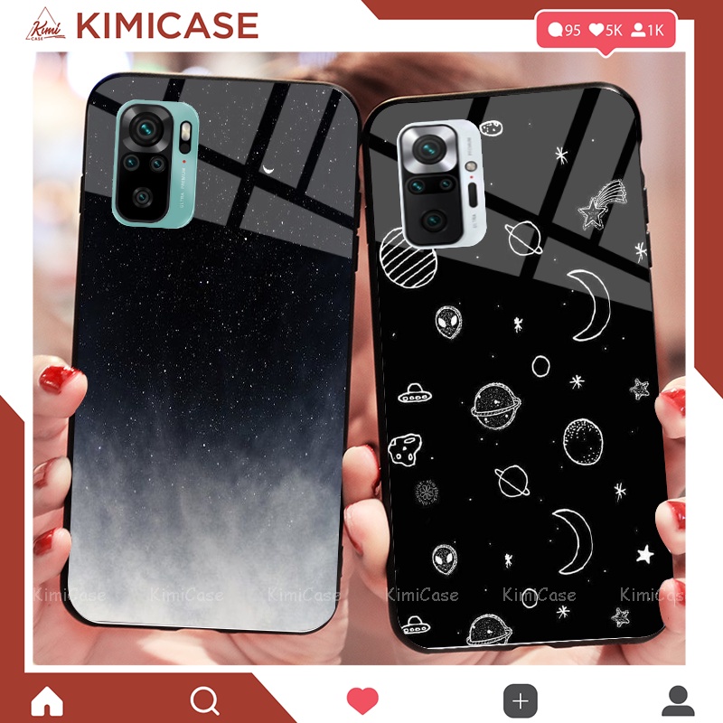 Ốp Xiaomi Redmi 10 , Redmi Note 10 / 10s , Note 10 Pro, K40 / K40 Pro , Poco F3 , 11 Lite lưng kính cường lực cao cấp