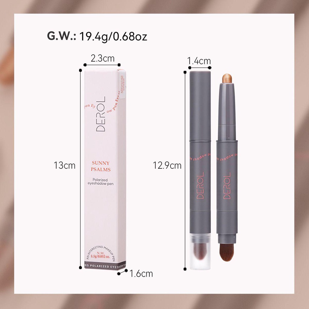 Phấn Mắt Dạng Thỏi Màu Lì / Ánh Kim / Xanh Dương / Hồng Kèm Cọ