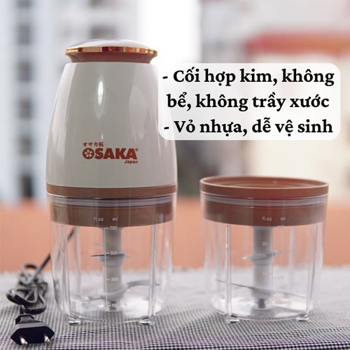 [HÀNG LOẠI 1] Máy xay đa năng  Máy xay Osaka xay đồ ăn dặm sinh tố, rau củ, thịt cao cấp lưỡi lớn trục xoay chuyên dụng