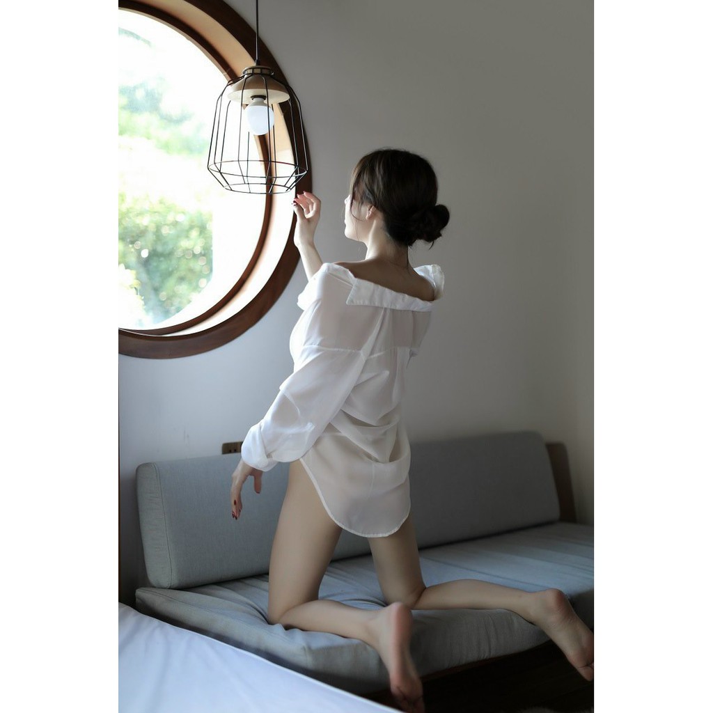 Đồ ngủ xuyên thấu - Áo Sơ Mi Ngủ Voan 5015 | BigBuy360 - bigbuy360.vn