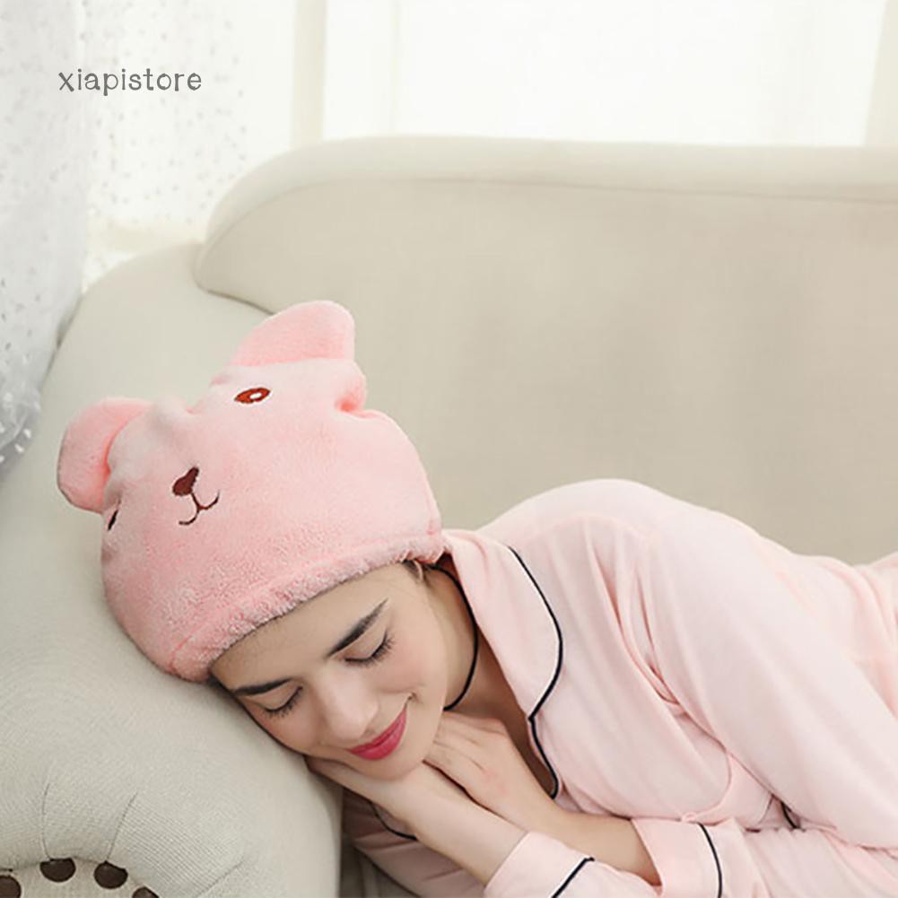 Nón trùm tóc hình gấu dễ thương giúp mau khô tóc