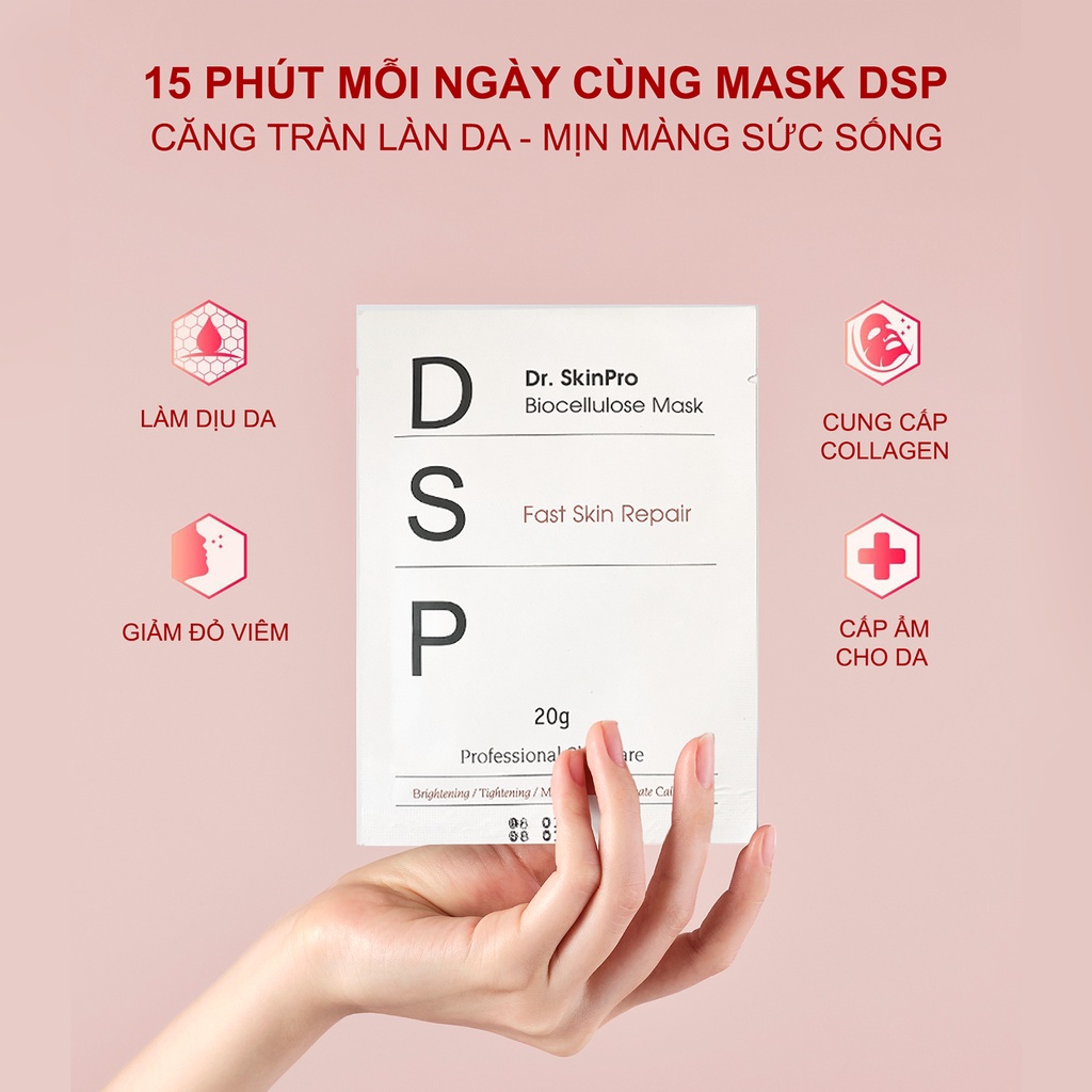 Mặt nạ tế bào gốc trẻ hóa da Dr.SkinPro Biocellulose Mask