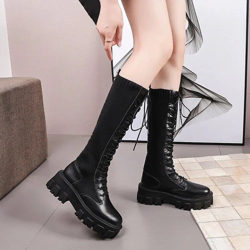 [ Order ] Boots đùi đế chiến binh đế 6cm