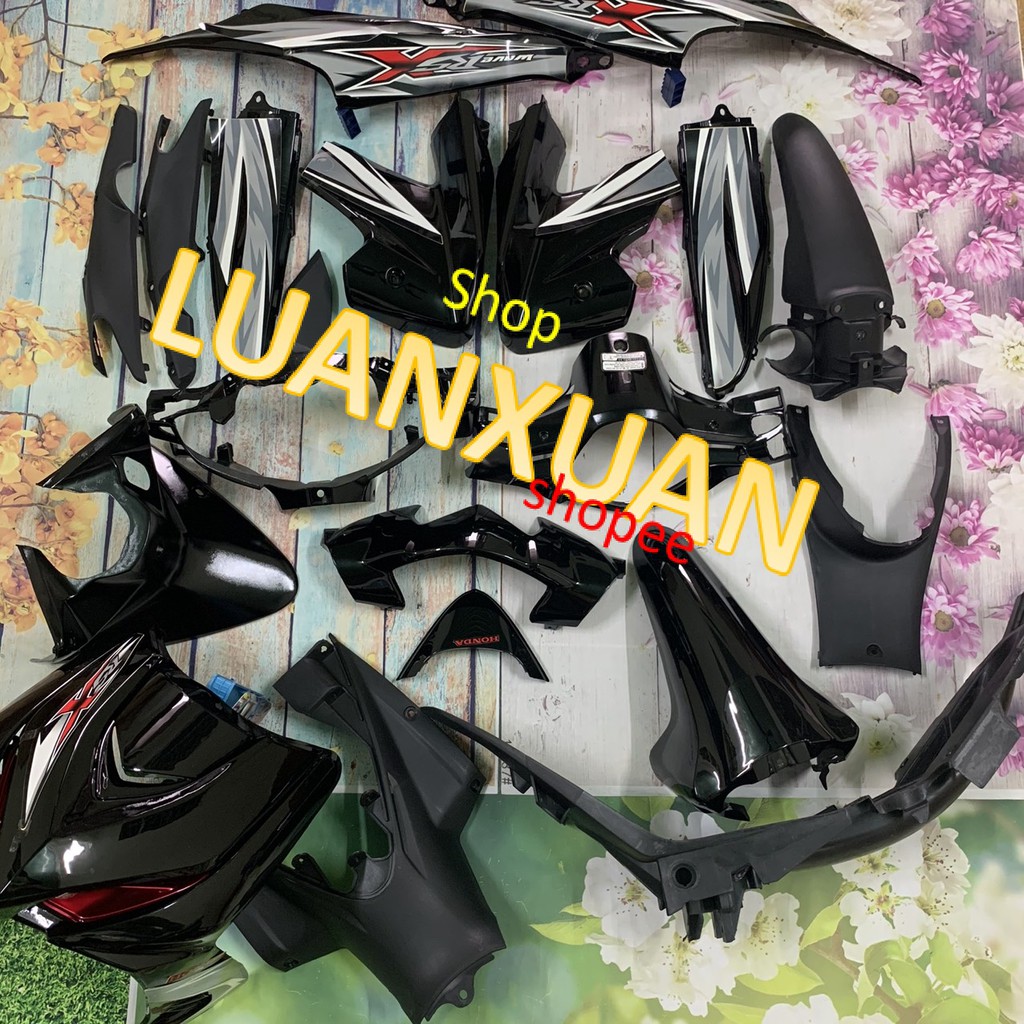 Bộ vỏ nhựa  - Dàn áo xe Wave RSX 110 -RSX đời 2008 đến 2012 màu ĐEN-nhựa nguyên sinh loại 1