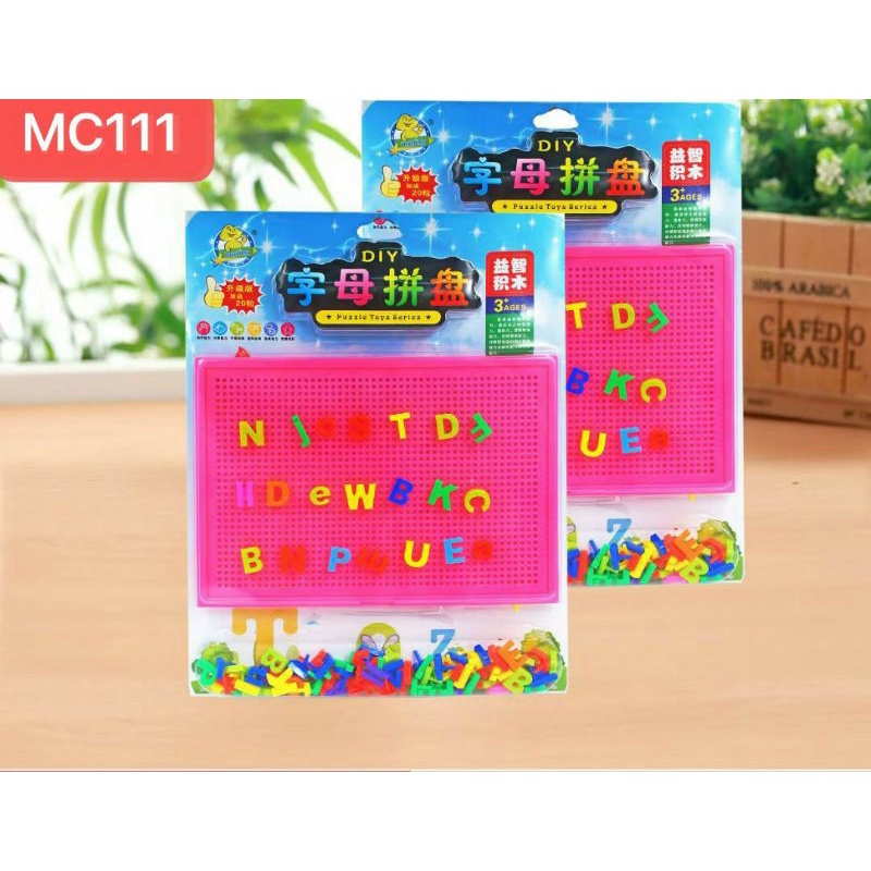 Bảng ghép hình bằng nhựa cho bé 1 2 3 tuổi, ghép chữ thông minh