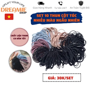 Set 10 thun cột tóc Mini Dreamie màu ngẫu nhiên