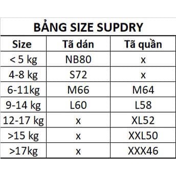 [COMBO 2 GÓI] Tã/Bỉm quần SUPDRY cao cấp nội địa Trung size M64/L58/XL52/XXL50/XXXL46/XXXXL36.....